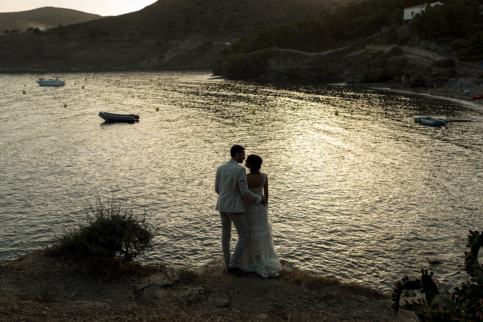 pareja de novio,novia en la Costa brava